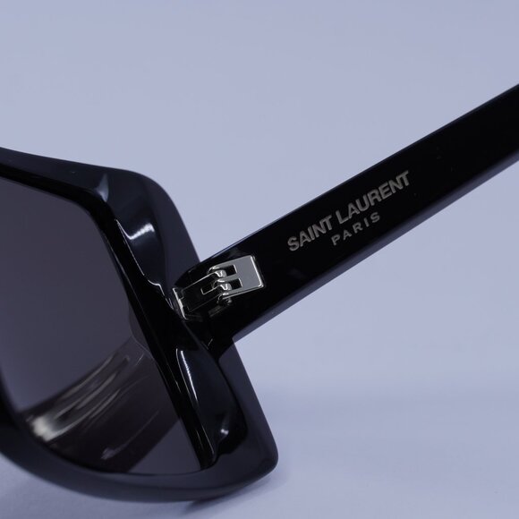 Saint Laurent SL451 001 Sunglasses Black Square Frame, Black Lenses - Picture 9 of 11